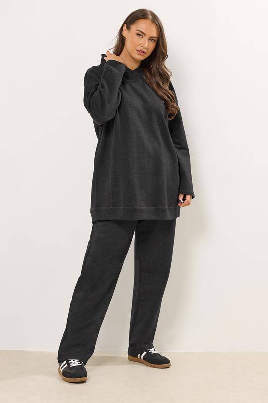 YOURS Plus Size Grey Seam Detail Hoodie | Yours Clothing 1