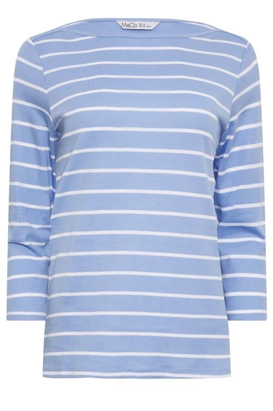 M&Co Blue & White Stripe Cotton Top | M&Co 4