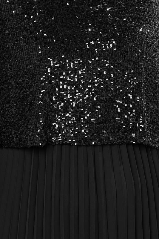Evans Plus Size Black Sequin Embellished Midi Dress | Evans 5