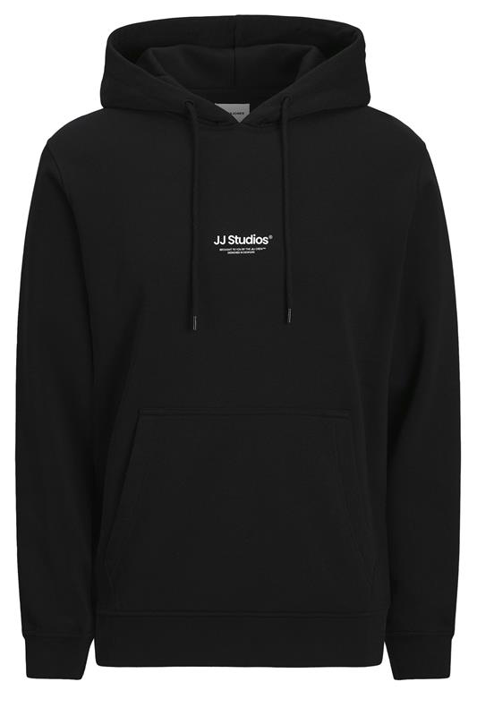 Jack & Jones Big & Tall Black JJ Studio Hoodie | BadRhino 2