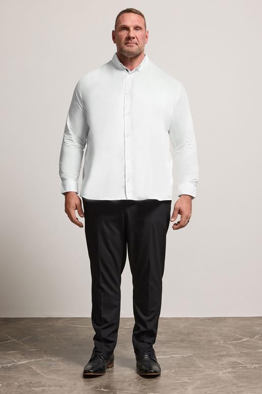 BadRhino Big & Tall 2 PACK White Long Sleeve Poplin Shirts | BadRhino 4
