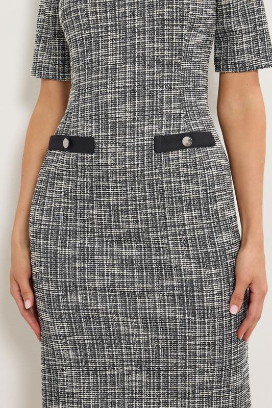 LTS Tall Black Boucle Midi Dress | Long Tall Sally 4