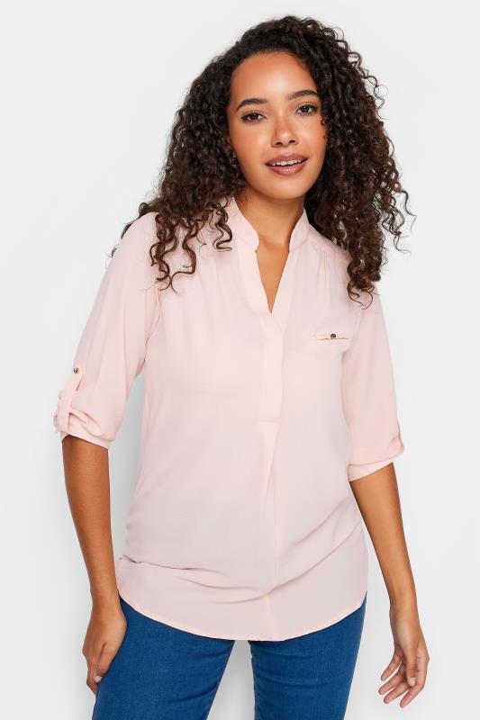 YOURS Plus Size Blush Pink Tab Sleeve Blouse