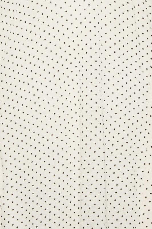 M&Co White Polka Dot Print Angel Sleeve Split Hem Midi Dress | M&Co 5