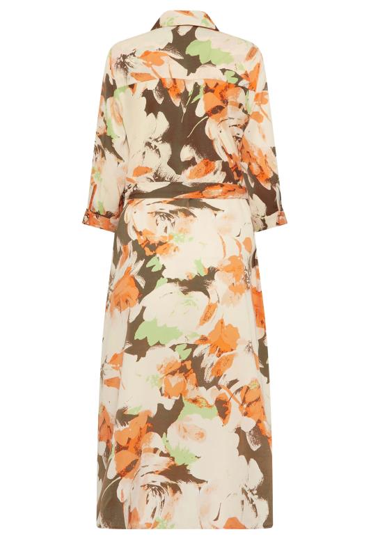M&Co Brown Floral Print Button Through Shirt Dress | M&Co 7