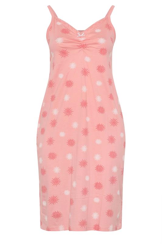 YOURS Plus Size Pink Sun Print Chemise Nightdress | Yours Clothing 5