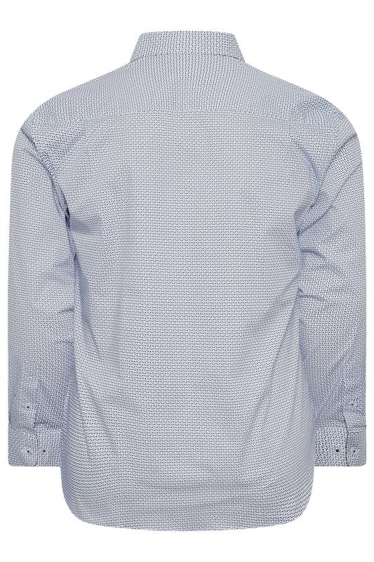 BadRhino Tailoring Big & Tall Blue Abstract Print Formal Shirt | BadRhino 7