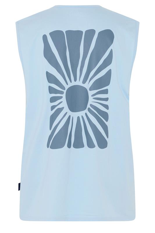 BadRhino Big & Tall Blue Extra Long Sun Tonal Muscle Vest | BadRhino 7