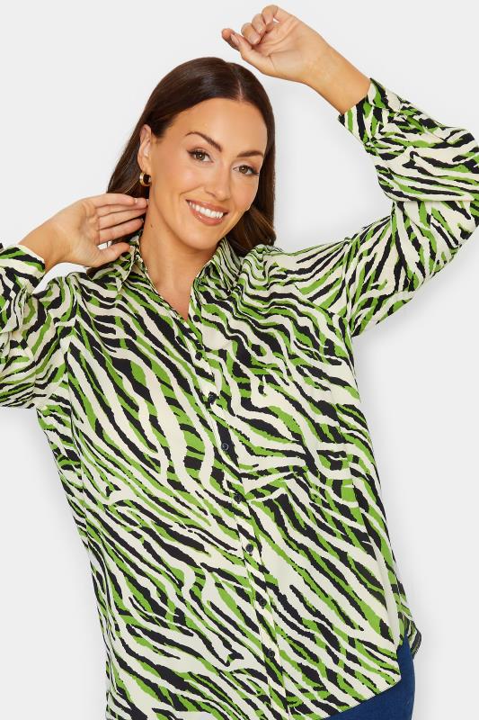 M&Co Green Zebra Print Long Sleeve Shirt | M&Co 4