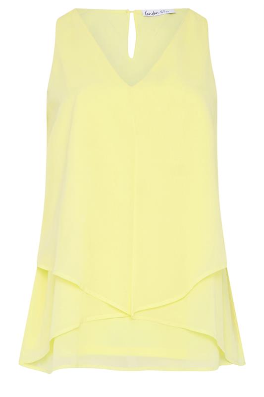 YOURS LONDON Plus Size Yellow Layered Blouse | Yours Clothing 5