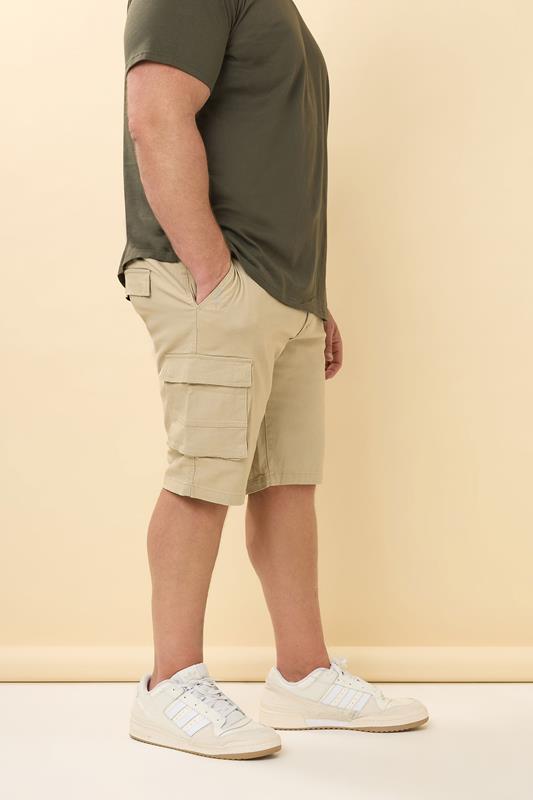 BadRhino Big & Tall 2 PACK Stone Brown & Khaki Green Stretch Cargo Shorts | BadRhino 6