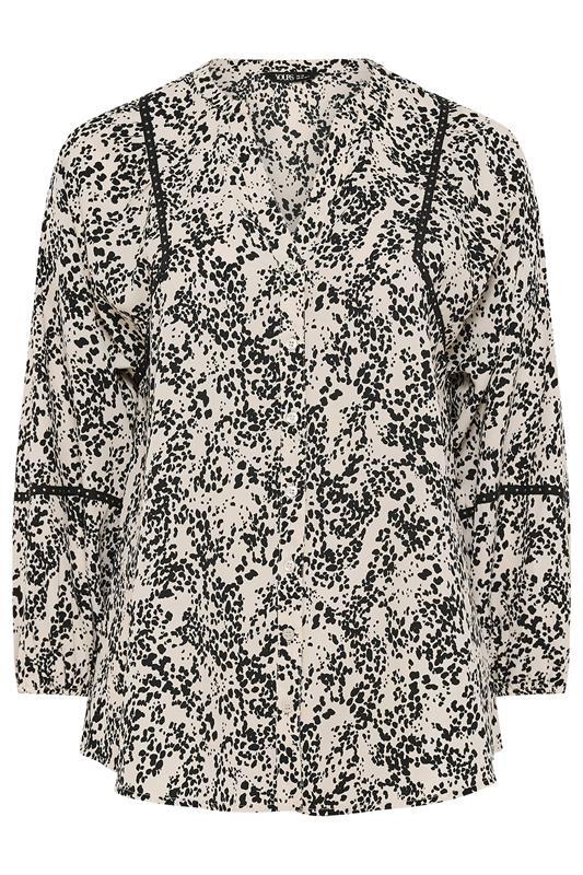 YOURS Plus Size Cream Spot Stud Detail Blouse | Yours Clothing 5
