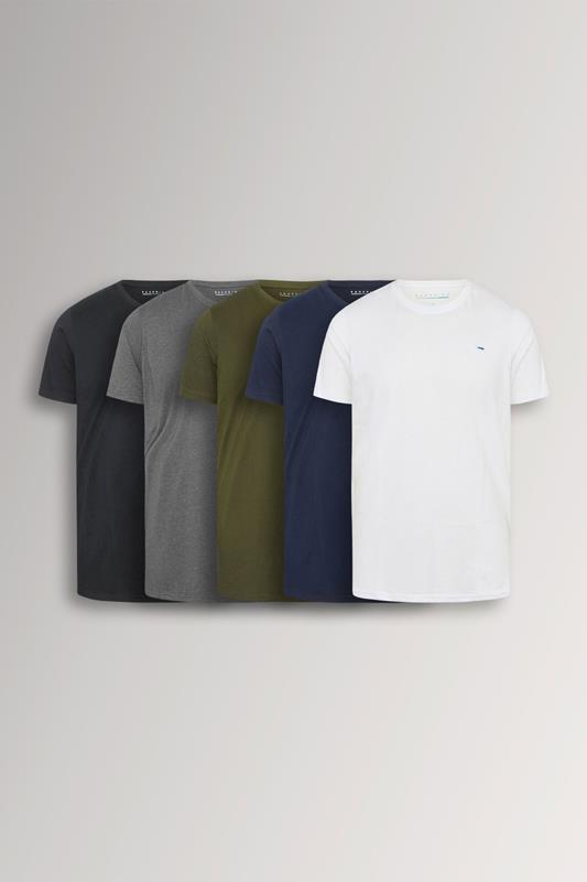 BadRhino Big & Tall 5 Pack Black & White Core T-Shirts