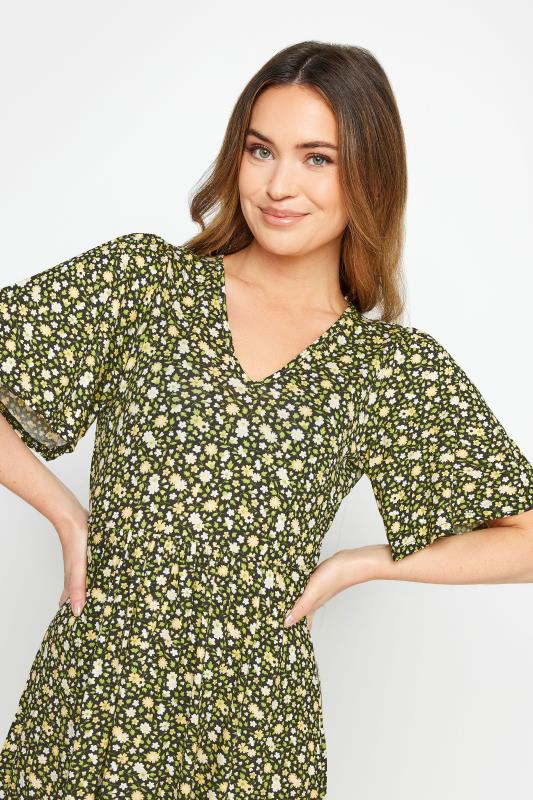 M&Co Petite Green & Yellow Ditsy Floral Print Dress | M&Co 4