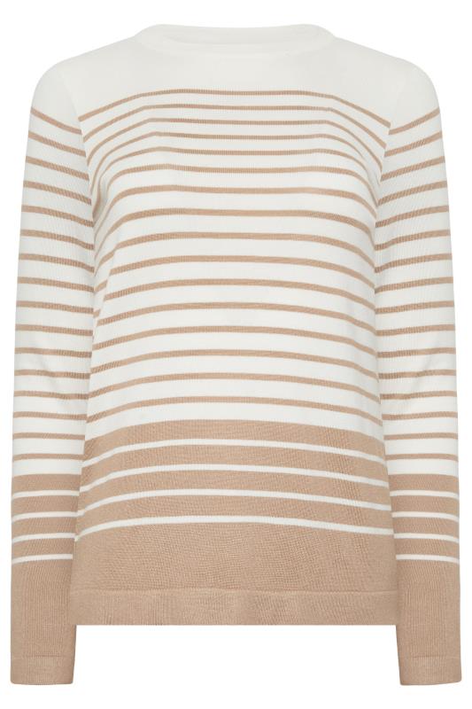M&Co Ivory & Natural Brown Striped Jumper | M&Co 5