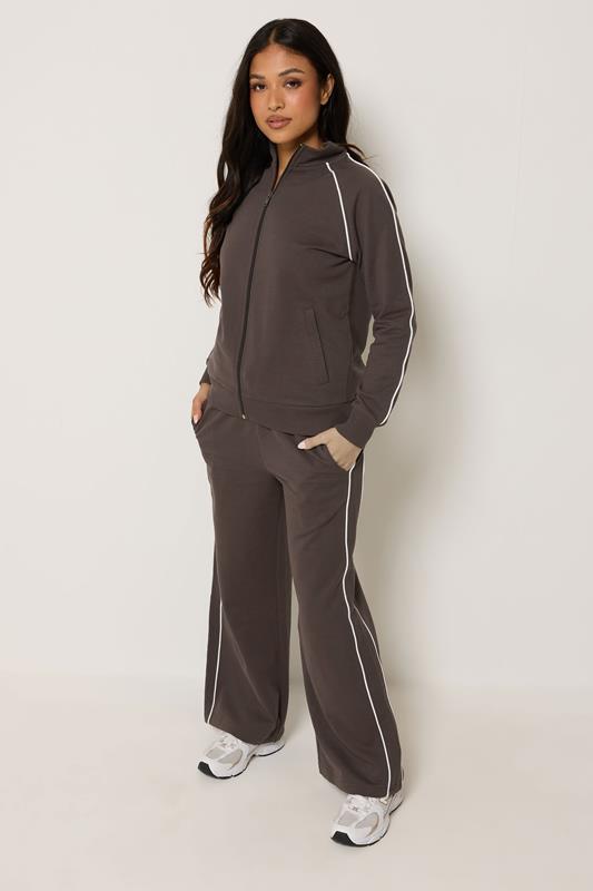  PixieGirl Petite Chocolate Brown Contrast Jogger