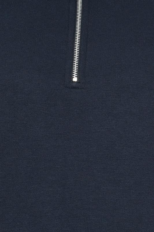 BadRhino Big & Tall Navy Blue Quarter Zip Sweatshirt | BadRhino 5