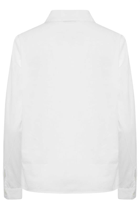 M&Co Petite White Fitted Cotton Poplin Shirt | M&Co 6