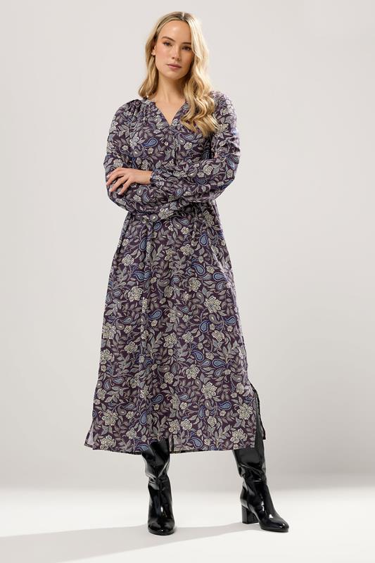 LTS Tall Purple Floral Maxi Dress | Long Tall Sally 1