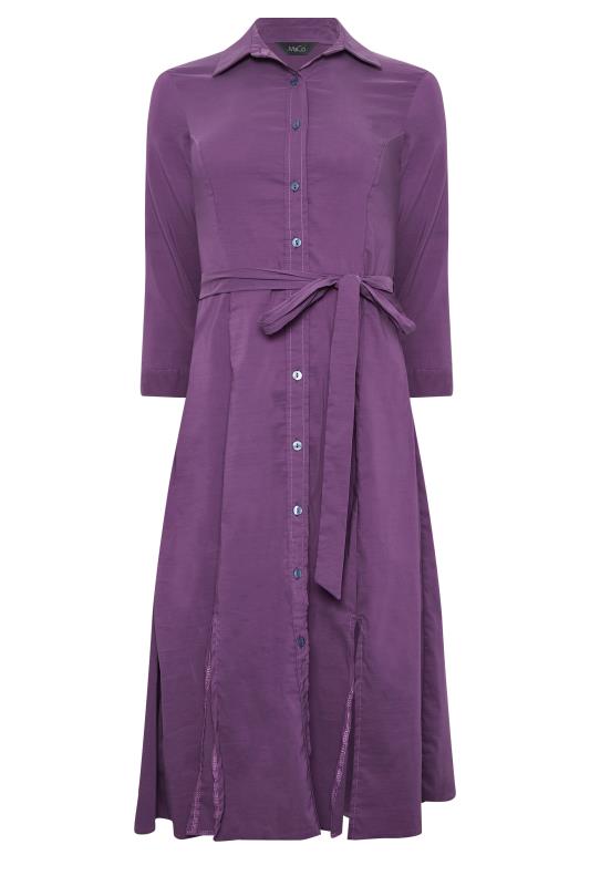 M&Co Purple Tie Waist Shirt Dress | M&Co