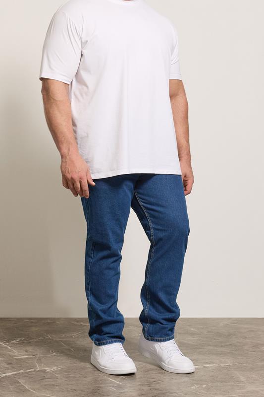 KAM Big & Tall Blue KBS 150 Straight Leg Jeans