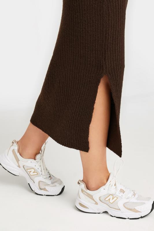 PixieGirl Petite Brown Midi Knitted Skirt | PixieGirl  5