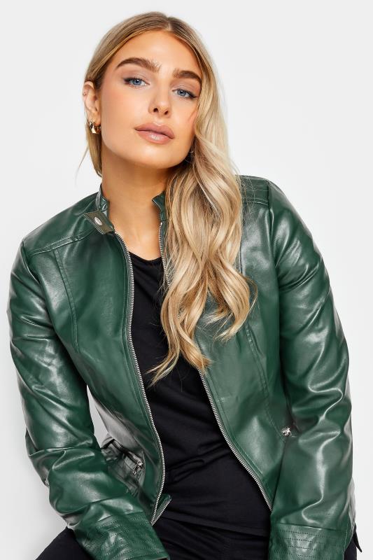 M&Co Dark Green Faux Leather Jacket | M&Co 4