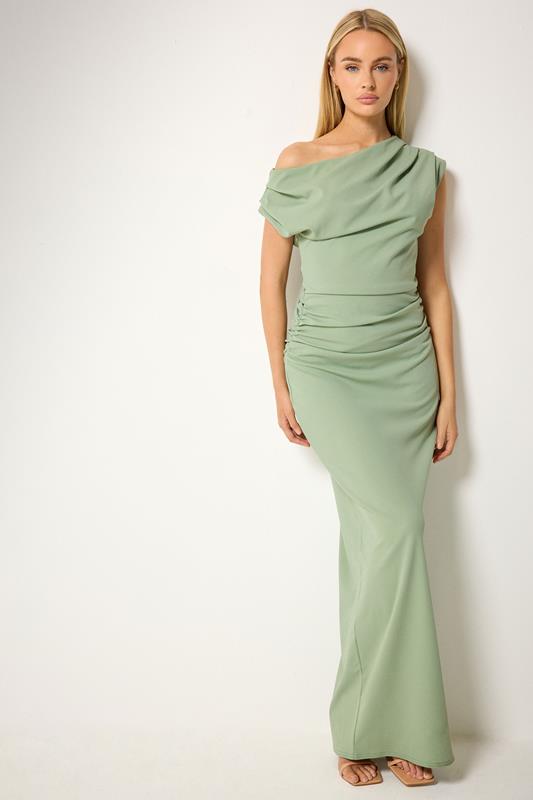 STAR Sage Green Draped Dress