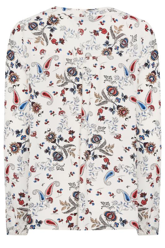 M&Co Ivory White Paisley Print Blouse | M&Co 7