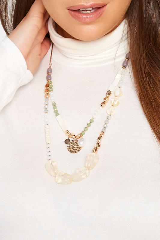 Plus Size  Yours Gold Double Layer Charm Necklace