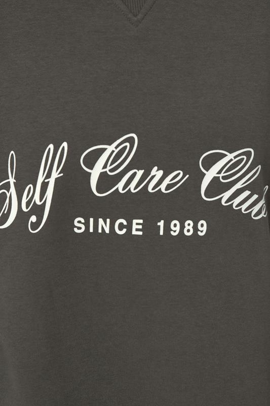 PixieGirl Petite Women's Grey 'Self Care Club' Sweatshirt Dress | PixieGirl 5