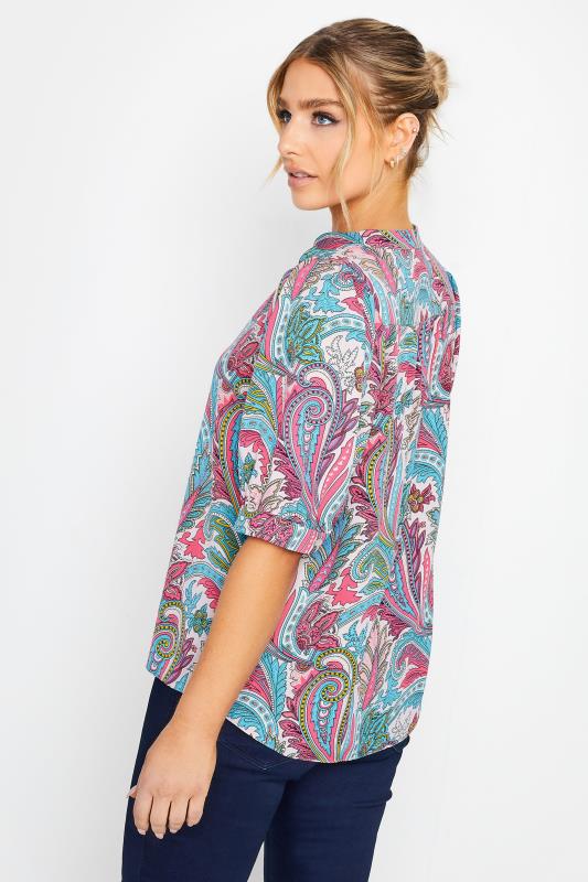 M&Co Pink Paisley Print Puff Sleeve Blouse | M&Co 3