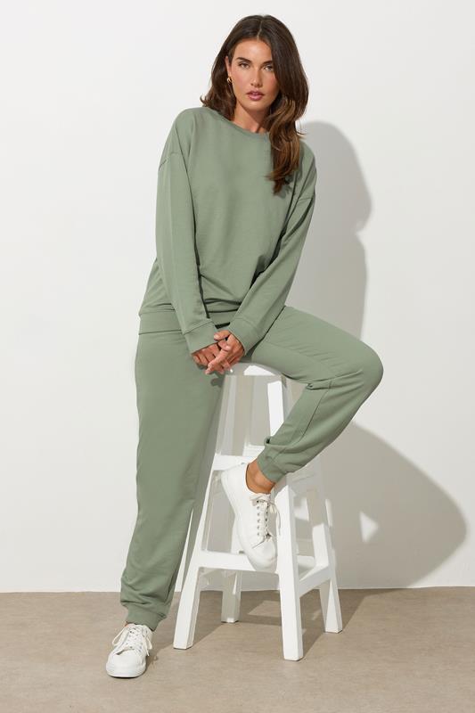 LTS Tall Sage Green Crew Neck Sweatshirt | Long Tall Sally 1
