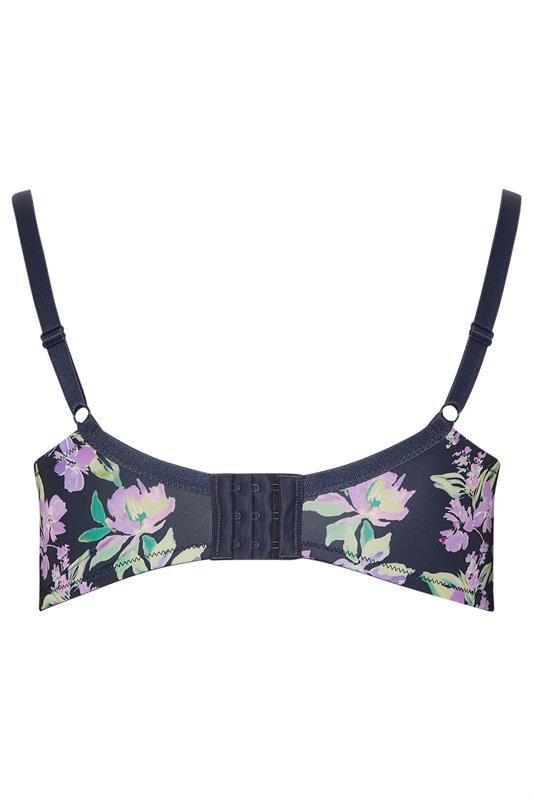 YOURSET 2 PACK Plus Size Black & Purple Floral Underwired Bras | Yours Clothing 11