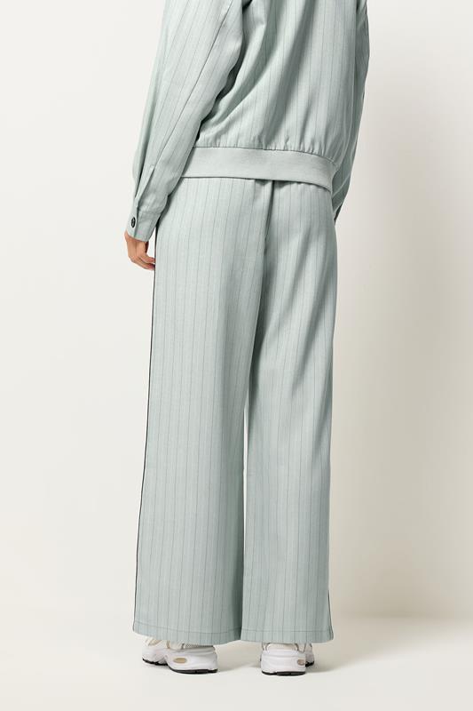 PixieGirl Petite Women's Blue Stripe Pull On Wide Leg Trousers | PixieGirl 5