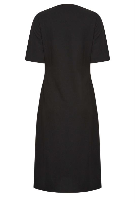 M&Co Petite Black Scuba Notch Neck Midi Dress | M&Co 7