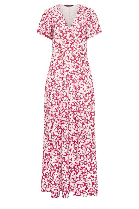 LTS Tall Women's Red Ditsy Floral Wrap Maxi Dress | Long Tall Sally 5