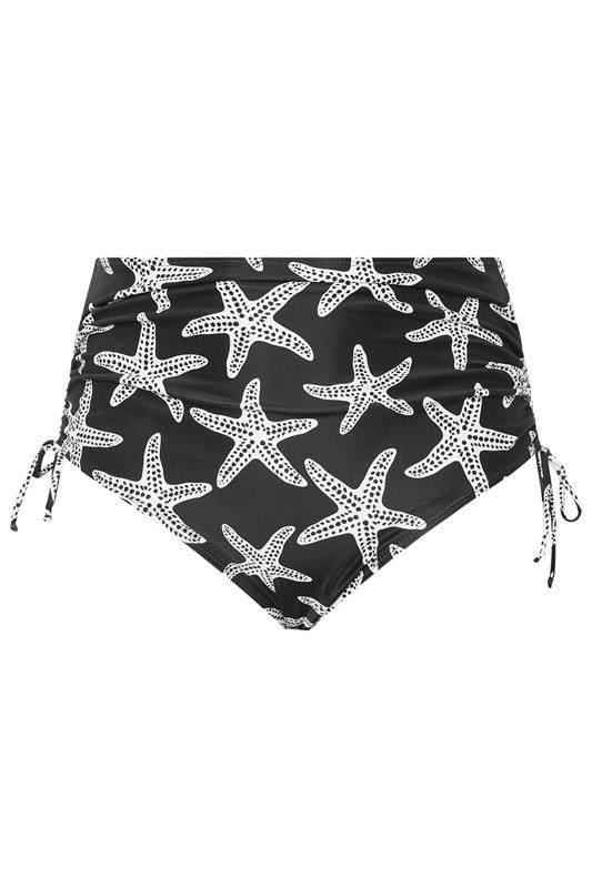 YOURS Plus Size Black Starfish Super High Waist Tummy Control Bikini Briefs | Yours Clothing 7