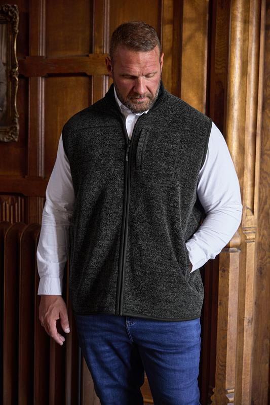 BadRhino Big & Tall Grey Fleece Pocket Gilet