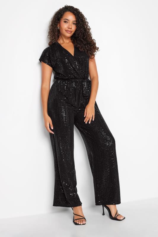 Jaded Rose Tall bandeau sequin jumpsuit with faux feather trim | ASOS-pokeht.vn