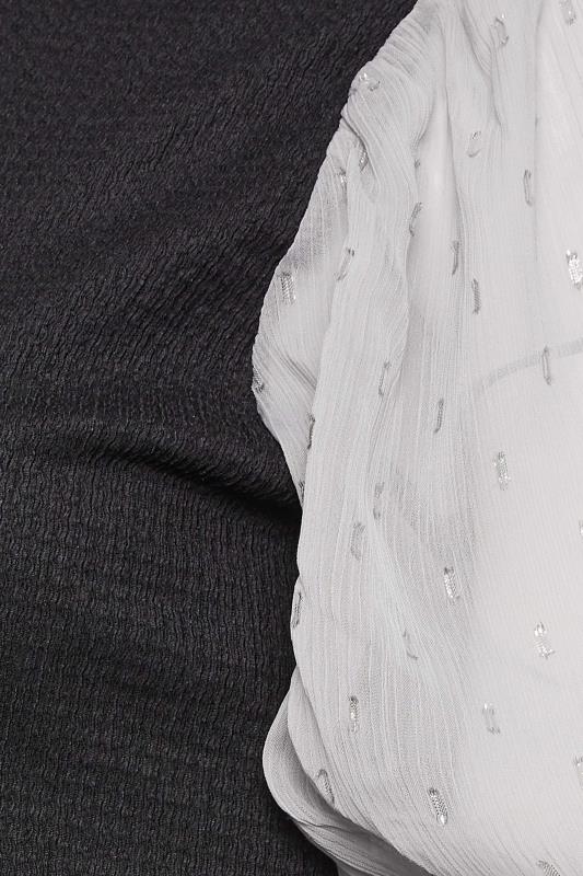 M&Co Black & Grey Contrast Sleeve Blouse | M&Co 5