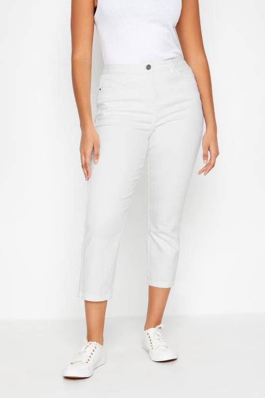 Women's  M&Co White Cropped Jeans