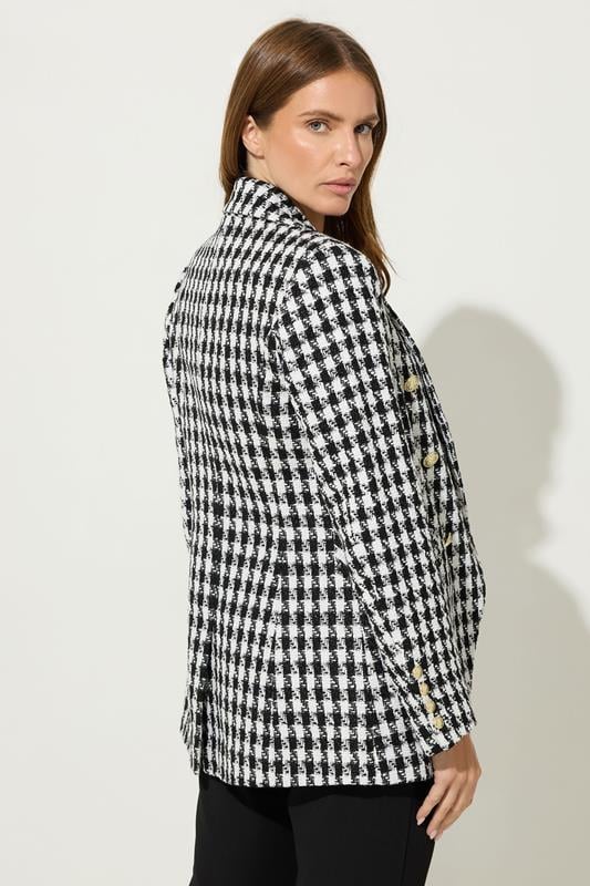 STAR Black Checked Double Breasted Blazer | StarByJM 4