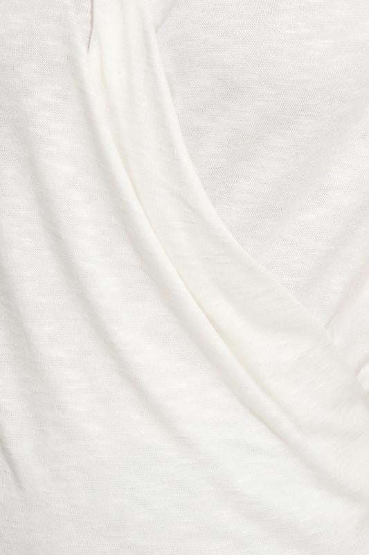 M&Co Ivory White Short Sleeve Wrap Top | M&Co 4