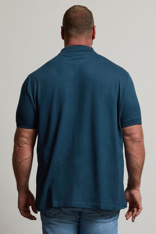 BadRhino Big & Tall Navy Teal Blue Core Polo Shirt | BadRhino 2