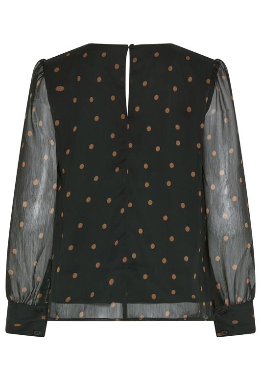 M&Co Black Polka Dot Chiffon Blouse | M&Co 6