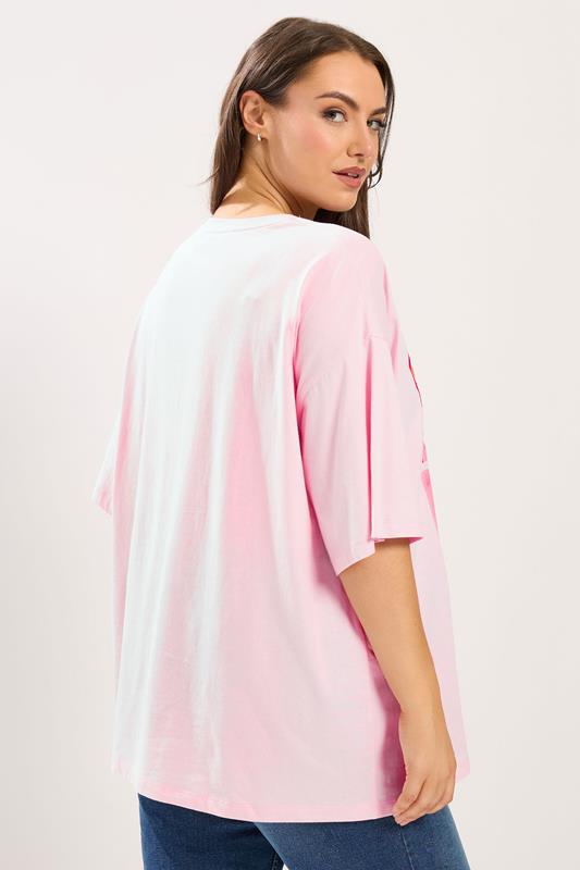 YOURS Plus Size Pink Dessert Relaxed Graphic T-Shirt | Yours Clothing 2