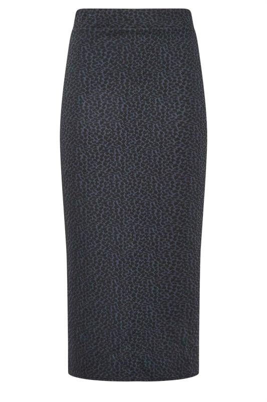 LTS Tall Charcoal Grey Leopard Print Tube Skirt | Long Tall Sally  5