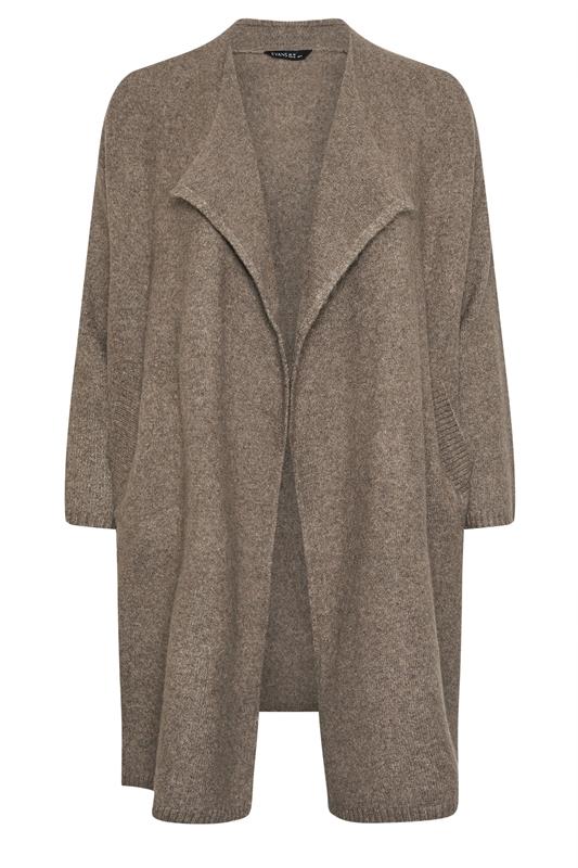 EVANS Curve Natural BrowPremium Waterfall Coatigan | Evans  5