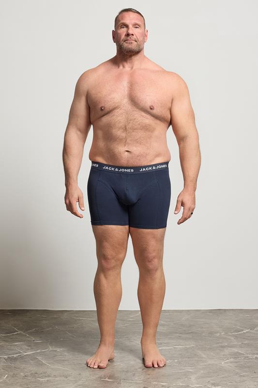 JACK & JONES Big & Tall 5 PACK Green/Blue/Black/Navy/Purple Boxers | BadRhino 4